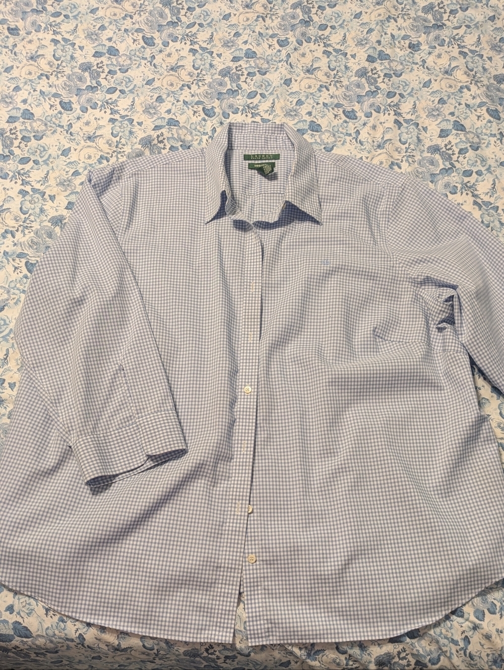 Polo by Ralph Lauren Blue and White Gingham Button-Down Shirt